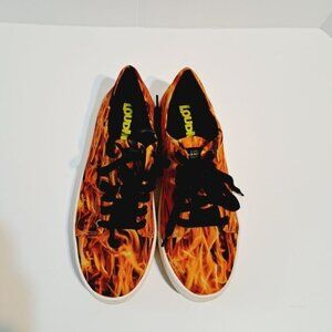 Loudmouth Shane Low‎ Top Flame Lace Up Sneakers